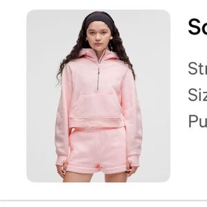 Lululemon Strawberry Milkshake Cropped Hoodie